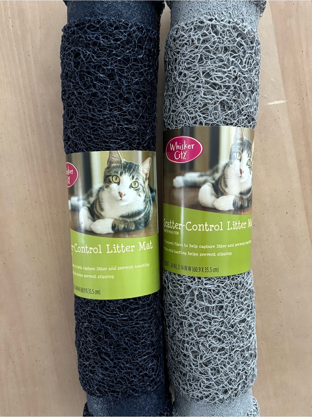 Scatter Control Kitty Litter Mats. Set of Two. 24x14 Inches. Brand New.